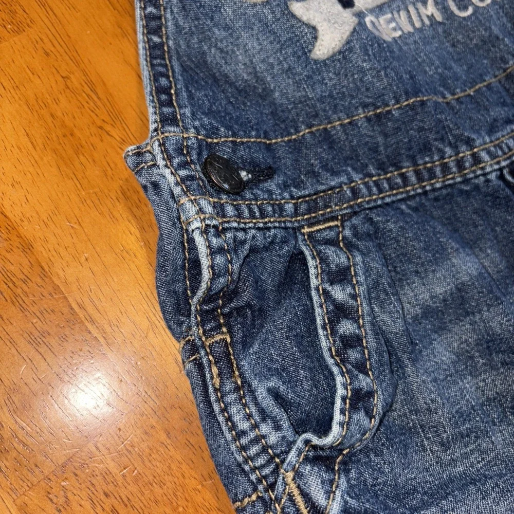 Vintage OshKosh BGosh Overalls Blue‎ Denim Toddler Kids Size 18 Months Vestbak